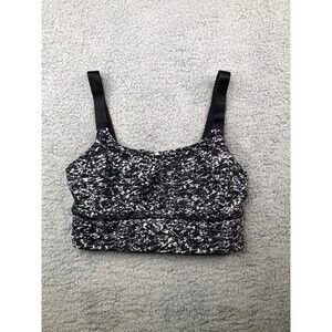 Lululemon Both Ways Iced Wave Black White Sports Bra Adjustable Womens size 6